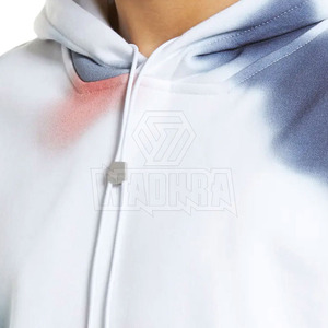 เสื้อฮู้ดดี้ผ้าคอตตอนผสมน้ำหนักเบาขนาดใหญ่พิเศษ ลายมัดย้อม สวมใส่สบาย รับสกรีนโลโก้ เสื้อฮู้ดดี้ลำลองสำหรับผู้ชาย ลายมัดย้อม - Product Image 5