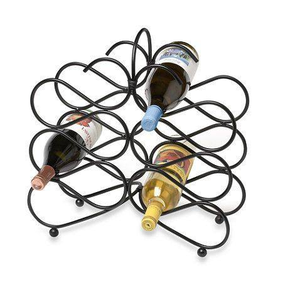 Porte-vin en métal sur pied en aluminium, prix abordable, étagère à vin en métal, étagères de salle à manger, porte-vin de table - Product Image 3