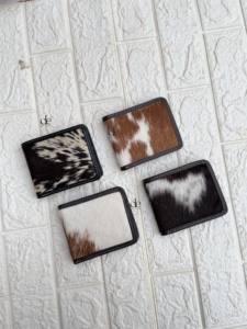 Cartera de cuero con estampado de piel de vaca para hombre, tarjetero, regalo en efectivo para él - Product Image 5