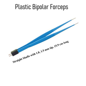 Pinzas bipolares rectas de plástico, aisladas, punta de 1.0 mm, 15.9 cm de largo Cushing CE - Product Image 1