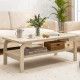 Tavolino da Caffè Rettangolare in Legno Massello Stile Nordico per Soggiorno e Ingresso - Product Image 2