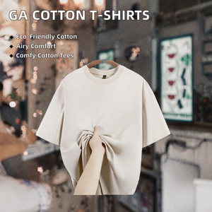 เสื้อยืดแขนสั้นสไตล์วินเทจสำหรับฤดูร้อน ผ้าไม่ทอ สีพื้น สำหรับผู้ชายและผู้หญิง สวมใส่สบาย ระบายอากาศได้ดี เป็นมิตรกับสิ่งแวดล้อม ผ้าฝ้าย 100% - Product Image 6
