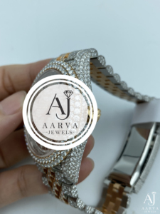 AARVA JEWELS นาฬิกาข้อมือผู้หญิงสุดหรู ระบบ Miyota ตัวเรือนสแตนเลสประดับเพชร ขนาด 36 มม. ระบบอนาล็อกควอตซ์ สายขนาด 20 มม. ดีไซน์แฟชั่น - Product Image 2
