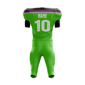 Ensemble d'uniformes de football américain personnalisés, orange et blanc rayé, maillot et pantalon imprimés par transfert thermique, unisexe, ajusté, léger - Product Image 5