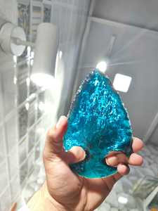 Wholesale Handmade Aqua Obsidian Glass Gemstone Fish Arrowheads, Natural Agate Knapped Stone <b>Crystal</b> <b>Crafts</b> - Product Image 6