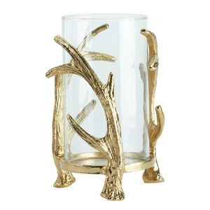 Modern Brass Hurricanes Candle Stand With Clear Glass <b>Heat</b> Resistant Home Wedding Holiday Decoration Candle Holder - Product Image 1