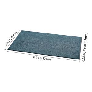 Tapis d'entrée industriel robuste en PVC de qualité commerciale 6 x 4 pieds avec bordure en W pour intérieur et extérieur - Product Image 6