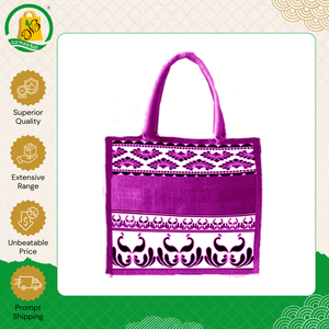 Bolsa de Compras de Yute Ecológica de la Mejor Calidad, con Impresión Moderna y Asa de Cinta de Algodón, de Venta Global - Product Image 3