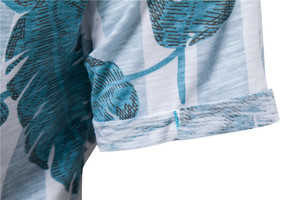 Camisetas para hombre 100% algodón, camisetas con cuello redondo estilo Hawái para hombre, ropa informal de verano de calidad para hombre - Product Image 2
