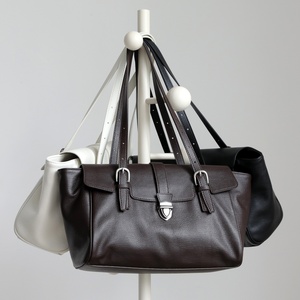 <b>Womens</b> Genuine Leather Tote <b>Bag</b> Zipper Closure Adjustable Shoulder Strap Soft Handles Interior Slot Pocket <b>Gym</b> Use Everyday - Product Image 5