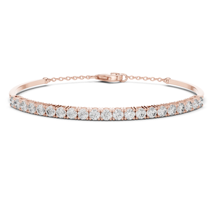 10k <b>Rose</b> <b>Gold</b> Lab Grown Round Brilliant Cut Diamond Tennis <b>Bracelet</b>-Eternal Spark LuxeLine Imperial Women's Jewelry - Product Image 1