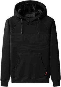 Conjunto Deportivo de 2 Piezas para Hombre, Diseño de Moda, Color Rojo y Negro, Sudadera con Capucha y Cordón Ajustable, 100% Algodón, Color Sólido - Product Image 3