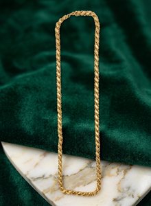 DIVYORO Gold Plated Rope <b>Chain</b> Necklace Classic Style Women's <b>Copper</b> Alloy Daily & Party Wear - Product Image 2