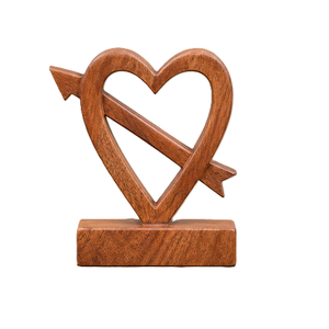 Sculpture abstraite en bois, art minimaliste fait à la main, décoration pour table, salon - Product Image 5