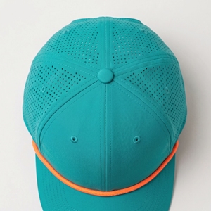 Breathable Mesh Baseball Cap Adjustable Snapback <b>Hat</b> Teal Athletic Crusher Cap for Sports Outdoor Wear - Product Image 6