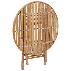 Natural Bamboo <b>Folding</b> <b>Table</b> Mini <b>Round</b> Coffee <b>Table</b> Light Weight Portable Outdoor Garden Camping Picnic Low Wooden <b>Table</b> - Product Image 3