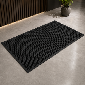 Modern Rubber Solid Color Floor <b>Mat</b> Woven Design Eco-Friendly Anti-Skid Waterproof Durable Door <b>Mat</b> for Home Hotel Office Use - Product Image 2