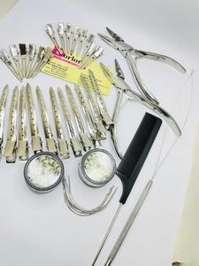 Hair Extension Tools High Quality Hair Extension Clips C Shape Curve <b>Needles</b> Micro <b>Beads</b> Sliver Stainless Steel Salon Use Hair - Product Image 6