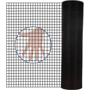 Rete Metallica Rivestita in Vinile Nero da 48 Pollici 50 Piedi, Calibro 19, Rete Metallica in PVC Nero da 1/2 Pollice, Attrezzatura Nera per Allevamento Animale - Product Image 5