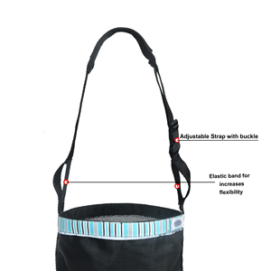 Black Mesh Horse Hay Feed <b>Bag</b> Adjustable Strap Durable <b>Net</b> Feeding <b>Bag</b> Slow Feed Design Bulk Wholesale OEM Supplier - Product Image 3