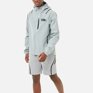 Lightweight Windbreaker <b>Short</b> Set For Men Breathable Quick Dry Summer Running Training Two Piece Athletic Outfit - Product Image 2