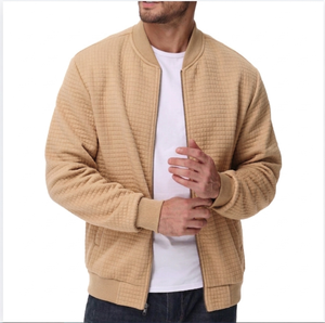 High Quality Ostriya Intl Stand Collar 100% Polyester <b>Men's</b> Bomber <b>Jacket</b> <b>Long</b> Sleeves Front Custom Winter Thick Warm Breathable - Product Image 5