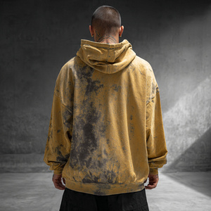 Sweat-shirts OEM pour hommes à col rond et manches longues, coupe ample, délavés à l'acide et au délavage à la pierre - Product Image 5