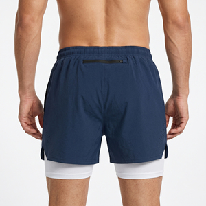 Pantalones Cortos Deportivos de Doble Capa con Bolsillo Interior 2 en 1, Ropa Deportiva para Hombre, Pantalones Cortos 2 en 1 para Fisicoculturismo y Fitness - Product Image 5
