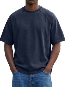 T-shirt Homme Oversize Coupe Boxy Épaules Tombantes Manches Courtes Décontracté Coton Ample Style Streetwear - Product Image 3