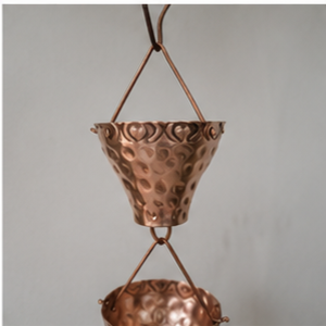 โซ่ทองแดงแขวนตกแต่งสวนสองชั้น สไตล์เรียบง่าย อลูมิเนียมตกแต่งน้ำไหล - Product Image 2