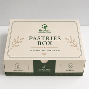 Caja de Cartón Plegable Biodegradable para Galletas y Productos de Panadería, con Diseño de Logotipo Personalizado, Ecológica y Desechable, Cajas Personalizables con Protección UV - Product Image 3