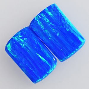 Nouveau fournisseur et fabricant indien, opale bleue verte 100% naturelle, cabochon rectangulaire 18x11x2.5 MM, poli pour la décoration des ongles - Product Image 3