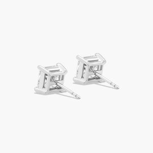 Boucles d'oreilles en or 18 carats Starsgem avec diamants de laboratoire taille princesse 0,5 ct, 1 ct, 2 ct, non certifiés - Product Image 3