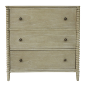 Cómoda de Madera de Caoba Maciza con 3 Cajones y Acabado Natural, Mueble de Almacenamiento para Dormitorio - Product Image 3