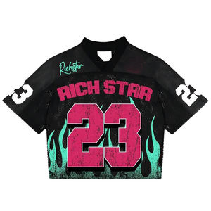 Camisetas Deportivas de Fútbol Americano para Hombre de Primera Calidad al por Mayor, Camisetas de Manga Corta con Bordado de Parches Personalizados - Product Image 6