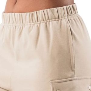 <b>Women's</b> Beige <b>Cargo</b> <b>Shorts</b> Relaxed Fit Multi Pocket Casual Utility <b>Shorts</b> Lightweight Outdoor Hiking Training Gym Activewear Bot - Product Image 5