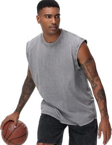 Camiseta sin Mangas para Hombre, Etiqueta Personalizada OEM, Alto Rendimiento, Ropa Casual de Verano, Estilo Urbano, Impresión Puff, 100% Algodón, Secado Rápido - Product Image 1
