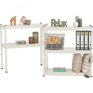 White metal bookshelf 5 shelf <b>open</b> storage <b>Bookcase</b> display rack Office living room furniture Metal storage <b>bookcase</b> - Product Image 6