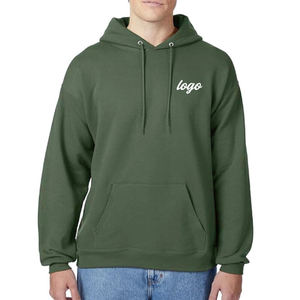 Sudadera con capucha de algodón y forro polar, con logo personalizado, manga larga, corte regular, para invierno, para hombre. - Product Image 3