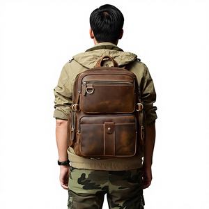 VARAD IMPEX Mochila de cuero genuino para hombre, color marrón, duradera, ligera, de gran capacidad y con diseño impermeable - Product Image 3