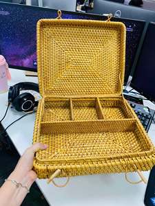 Cesta de Almacenamiento de Ratán Hecha a Mano |   Cesta Tejida Ecológica |   Fabricante de Vietnam - Product Image 4
