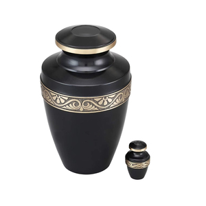 Urnes funéraires en laiton pour cendres humaines, taille adulte, finition étain, récipient métallique avec motif celtique gravé - Product Image 3