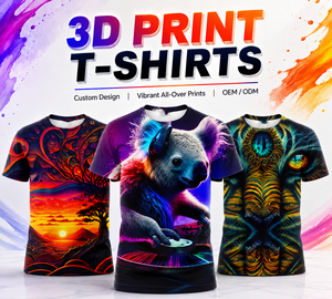 Custom 3D Print Psychedelic <b>Animal</b> Full Sublimation Unisex T-Shirt Quick Dry Music Festival Party Event T-Shirt - Product Image 1