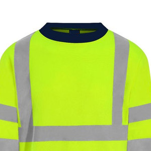 เสื้อสเวตเชิ้ตแขนยาวสะท้อนแสงสำหรับงานรักษาความปลอดภัย โพลีเอสเตอร์สะท้อนแสง สีเหลือง ระดับ 3 ป้องกันภัย - Product Image 2