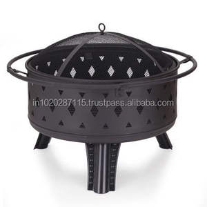 Pozo de fuego de hierro de alta resistencia rústico al aire libre para patio trasero jardín patio camping calefacción cocina uso decorativo - Product Image 1
