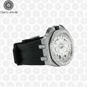 Montre de luxe pour homme en acier inoxydable Charm Jewells, cadran 40 mm, bracelet 20 cm, mouvement mécanique, étanche 10 bars, date automatique, fonction push - Product Image 5