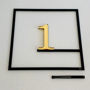 Metal Wedding <b>Table</b> Numbers, Square Freestanding Holders, Personalized Modern Signs for Reception Centerpieces - Product Image 1