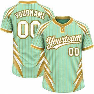 ชุดเบสบอลขายดีจากโรงงาน ผลิตจากโพลีเอสเตอร์ 100% ออกแบบฟรี เสื้อเบสบอลชาย เสื้อเบสบอลสั่งทำ - Product Image 1