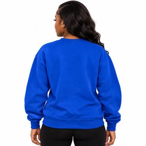 Sudadera de Cuello Redondo Azul Rey Sigma Gamma Rho con Letras Amarillas en Marco Cuadrado, Diseño de Manga Larga, Ropa de Hermandad Griega - Product Image 2