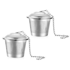 Stainless Steel <b>Tea</b> <b>Infuser</b> Set with Chain Polished Minimalist Design for Loose Leaf <b>Tea</b> Strainer - Product Image 1